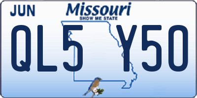 MO license plate QL5Y5O
