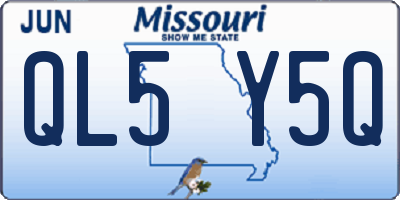 MO license plate QL5Y5Q