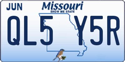MO license plate QL5Y5R
