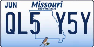MO license plate QL5Y5Y