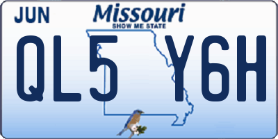 MO license plate QL5Y6H