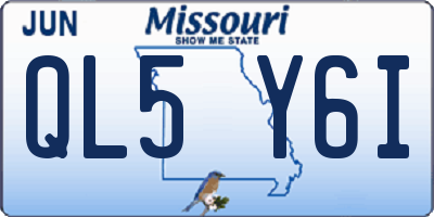MO license plate QL5Y6I