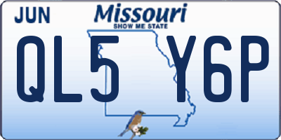 MO license plate QL5Y6P