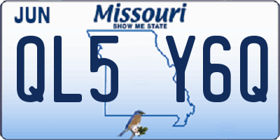 MO license plate QL5Y6Q