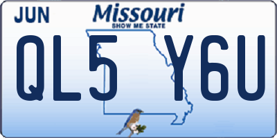 MO license plate QL5Y6U