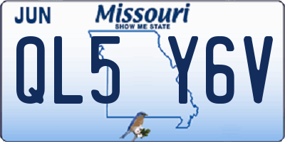 MO license plate QL5Y6V