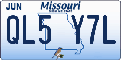 MO license plate QL5Y7L
