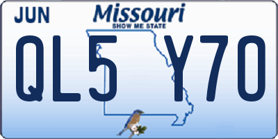 MO license plate QL5Y7O