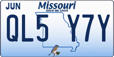 MO license plate QL5Y7Y