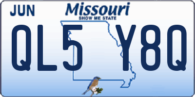 MO license plate QL5Y8Q