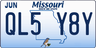 MO license plate QL5Y8Y