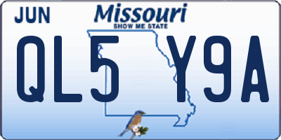 MO license plate QL5Y9A