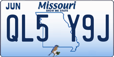 MO license plate QL5Y9J