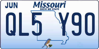 MO license plate QL5Y9O