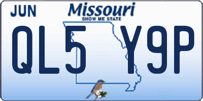 MO license plate QL5Y9P