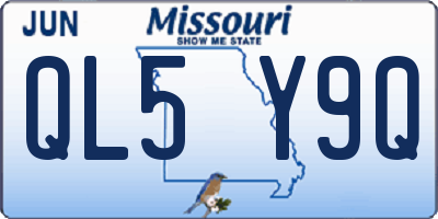 MO license plate QL5Y9Q