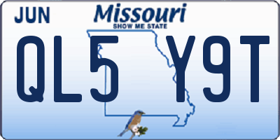MO license plate QL5Y9T