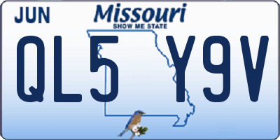 MO license plate QL5Y9V