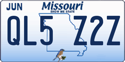 MO license plate QL5Z2Z
