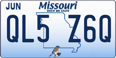 MO license plate QL5Z6Q