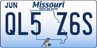 MO license plate QL5Z6S