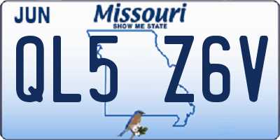 MO license plate QL5Z6V