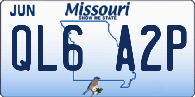 MO license plate QL6A2P