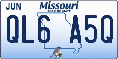 MO license plate QL6A5Q