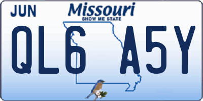 MO license plate QL6A5Y