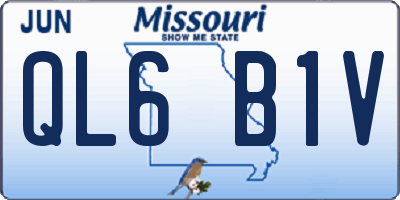 MO license plate QL6B1V