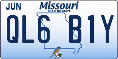 MO license plate QL6B1Y
