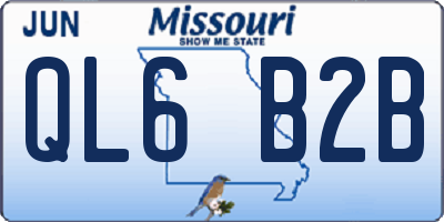 MO license plate QL6B2B