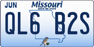 MO license plate QL6B2S