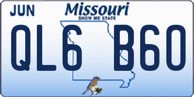 MO license plate QL6B6O