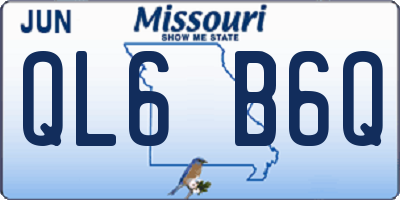 MO license plate QL6B6Q