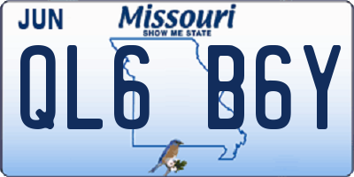 MO license plate QL6B6Y