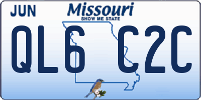MO license plate QL6C2C