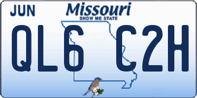 MO license plate QL6C2H