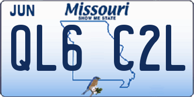 MO license plate QL6C2L