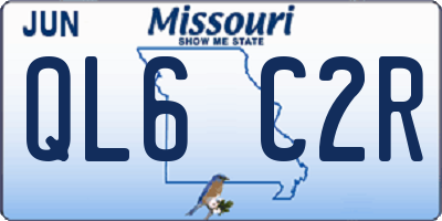 MO license plate QL6C2R