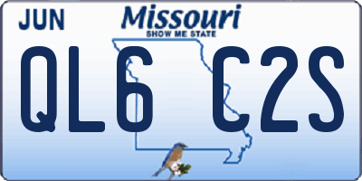 MO license plate QL6C2S