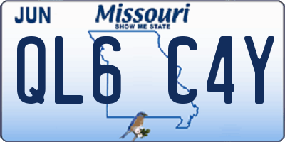 MO license plate QL6C4Y