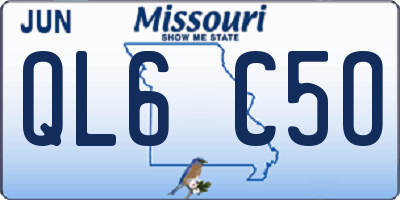 MO license plate QL6C5O