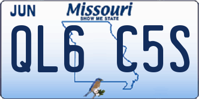 MO license plate QL6C5S
