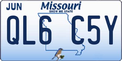 MO license plate QL6C5Y