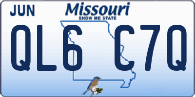 MO license plate QL6C7Q