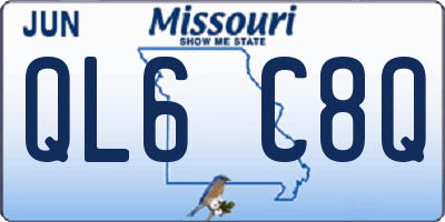 MO license plate QL6C8Q