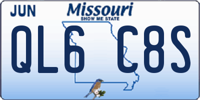MO license plate QL6C8S