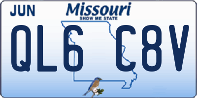 MO license plate QL6C8V