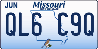 MO license plate QL6C9Q